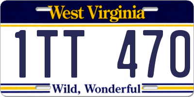 WV license plate 1TT470