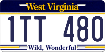 WV license plate 1TT480