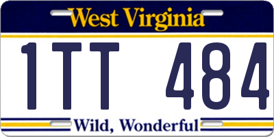 WV license plate 1TT484