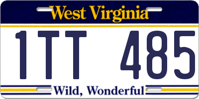 WV license plate 1TT485