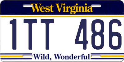 WV license plate 1TT486