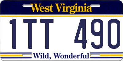 WV license plate 1TT490