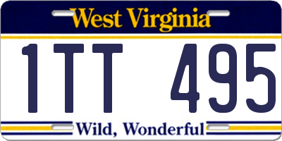 WV license plate 1TT495