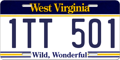 WV license plate 1TT501