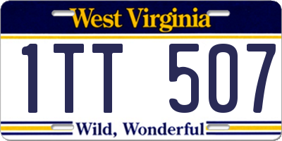 WV license plate 1TT507