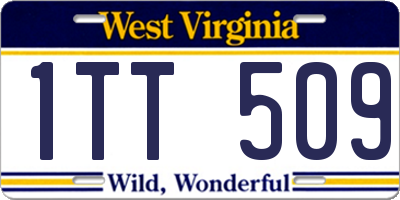 WV license plate 1TT509