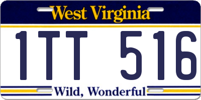 WV license plate 1TT516