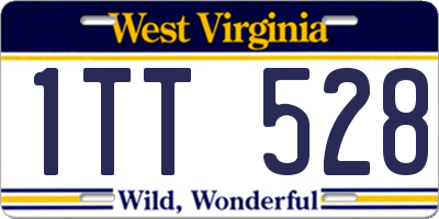 WV license plate 1TT528