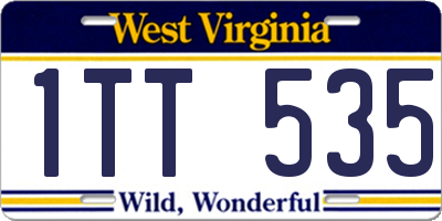 WV license plate 1TT535