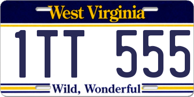 WV license plate 1TT555