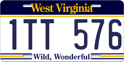 WV license plate 1TT576
