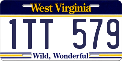 WV license plate 1TT579