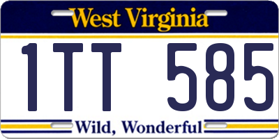 WV license plate 1TT585