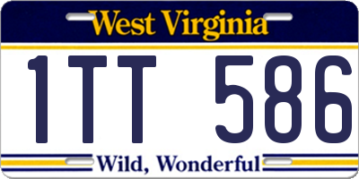WV license plate 1TT586