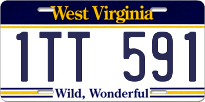 WV license plate 1TT591