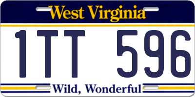 WV license plate 1TT596