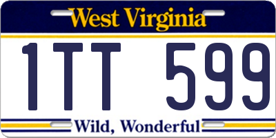 WV license plate 1TT599