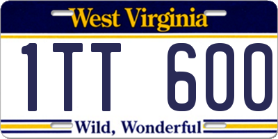 WV license plate 1TT600