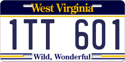 WV license plate 1TT601