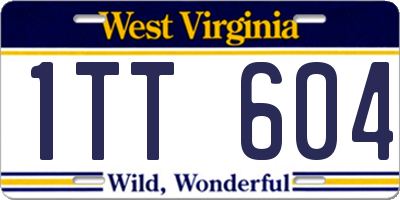 WV license plate 1TT604