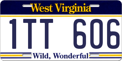 WV license plate 1TT606