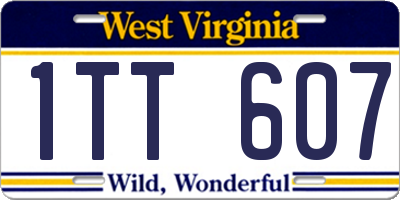 WV license plate 1TT607