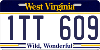 WV license plate 1TT609