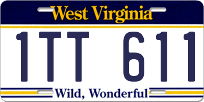 WV license plate 1TT611