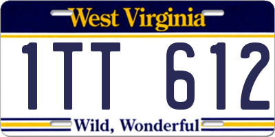 WV license plate 1TT612