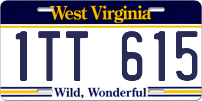 WV license plate 1TT615