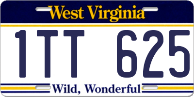 WV license plate 1TT625
