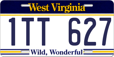 WV license plate 1TT627