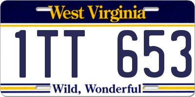WV license plate 1TT653