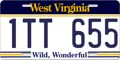 WV license plate 1TT655