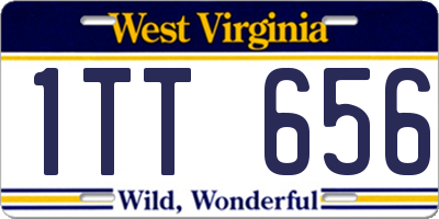 WV license plate 1TT656