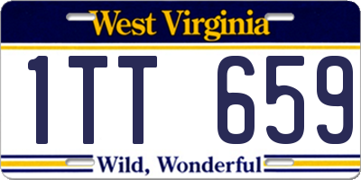WV license plate 1TT659