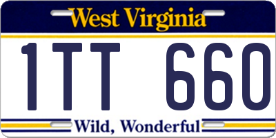 WV license plate 1TT660