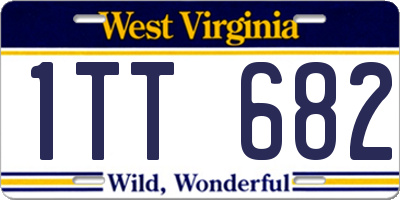WV license plate 1TT682