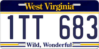 WV license plate 1TT683