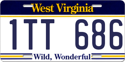 WV license plate 1TT686