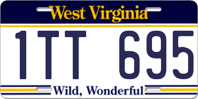 WV license plate 1TT695