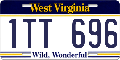 WV license plate 1TT696
