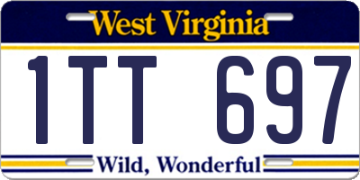 WV license plate 1TT697