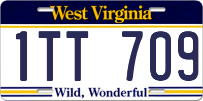 WV license plate 1TT709