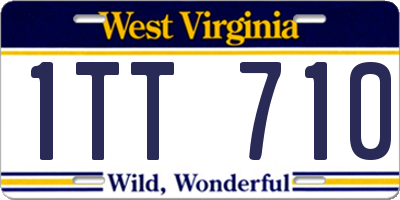 WV license plate 1TT710