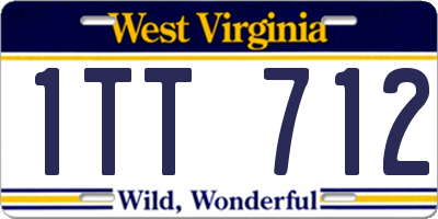 WV license plate 1TT712