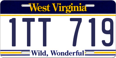 WV license plate 1TT719