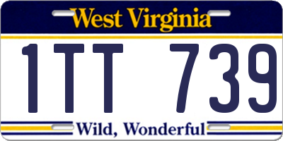 WV license plate 1TT739