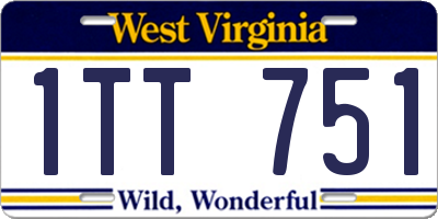 WV license plate 1TT751
