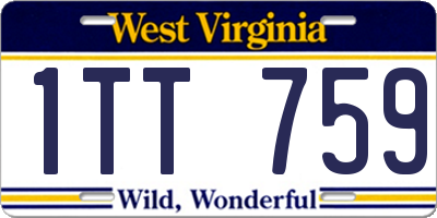 WV license plate 1TT759